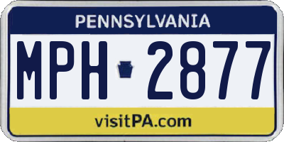 PA license plate MPH2877