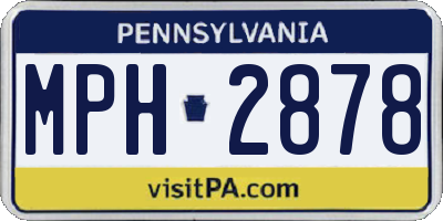 PA license plate MPH2878