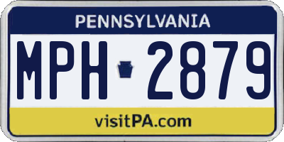 PA license plate MPH2879