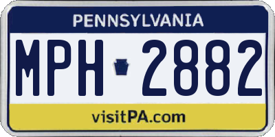 PA license plate MPH2882