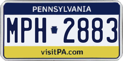 PA license plate MPH2883