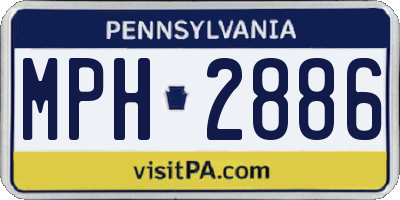 PA license plate MPH2886