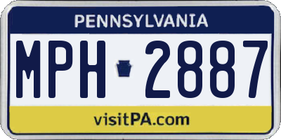 PA license plate MPH2887