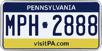 PA license plate MPH2888