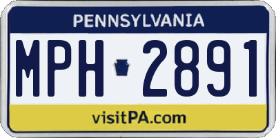 PA license plate MPH2891