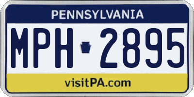 PA license plate MPH2895