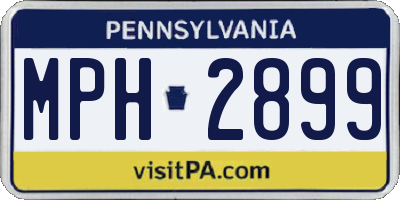 PA license plate MPH2899