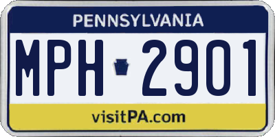 PA license plate MPH2901