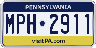 PA license plate MPH2911