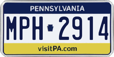 PA license plate MPH2914