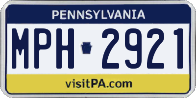 PA license plate MPH2921