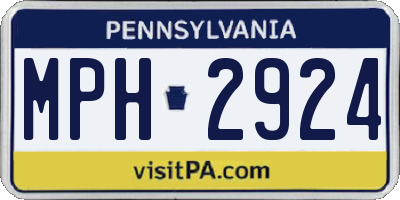 PA license plate MPH2924