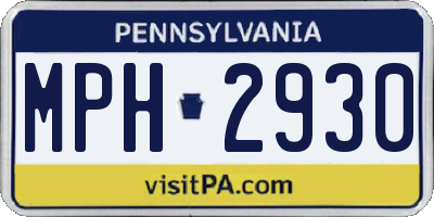 PA license plate MPH2930