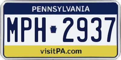 PA license plate MPH2937
