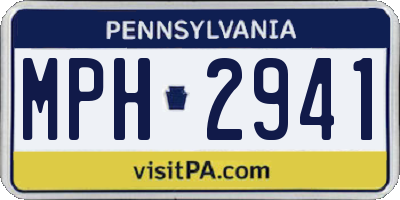 PA license plate MPH2941