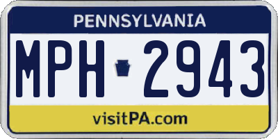 PA license plate MPH2943
