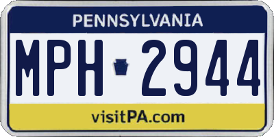 PA license plate MPH2944