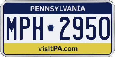PA license plate MPH2950