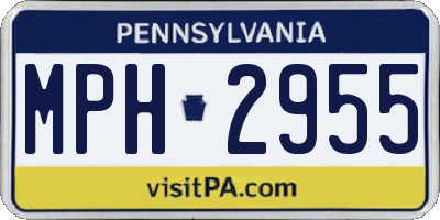 PA license plate MPH2955