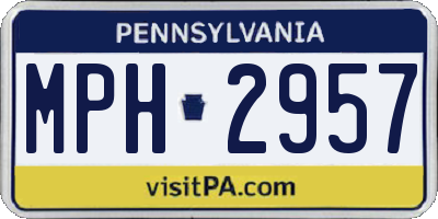 PA license plate MPH2957