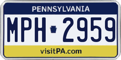 PA license plate MPH2959