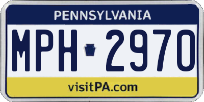 PA license plate MPH2970
