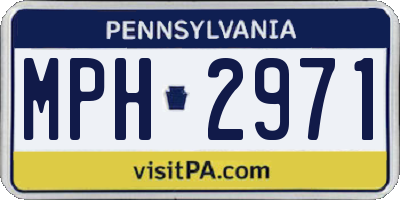 PA license plate MPH2971