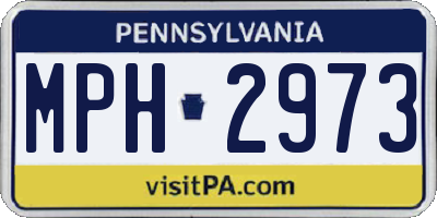 PA license plate MPH2973