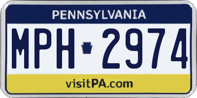 PA license plate MPH2974
