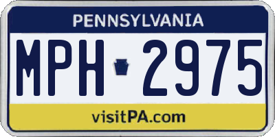 PA license plate MPH2975