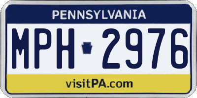 PA license plate MPH2976