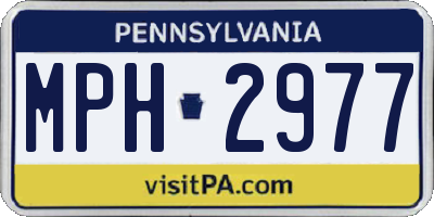 PA license plate MPH2977