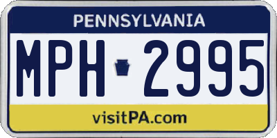 PA license plate MPH2995