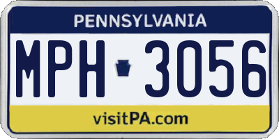 PA license plate MPH3056