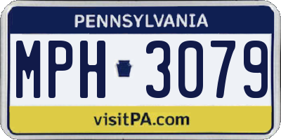 PA license plate MPH3079