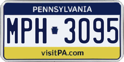 PA license plate MPH3095