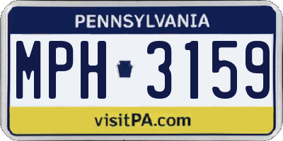 PA license plate MPH3159