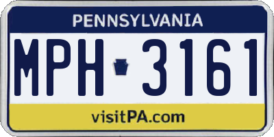 PA license plate MPH3161