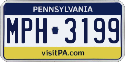 PA license plate MPH3199