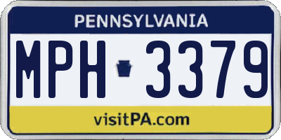 PA license plate MPH3379