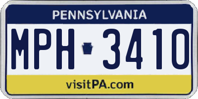 PA license plate MPH3410