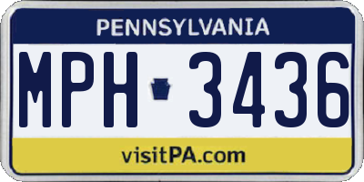 PA license plate MPH3436