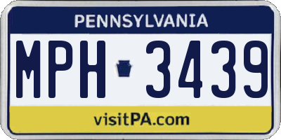 PA license plate MPH3439