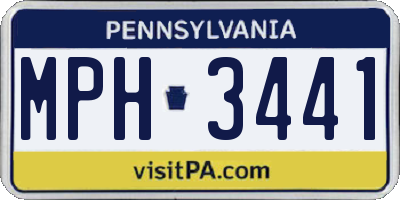 PA license plate MPH3441