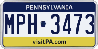 PA license plate MPH3473
