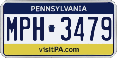 PA license plate MPH3479