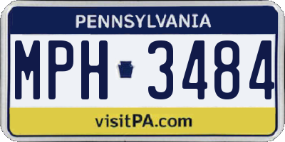 PA license plate MPH3484