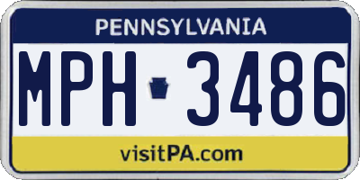 PA license plate MPH3486