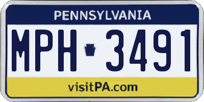 PA license plate MPH3491