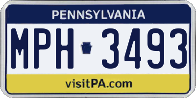 PA license plate MPH3493